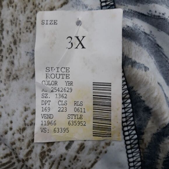 Vintage Top 3X Safari Animal Metallic Stretch Sleeveless Draped Scoop Beaded - Picture 13 of 14